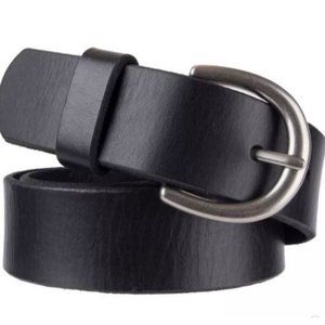 1X 2X 4X Leather Jean Belt - Ava & Viv Black , New